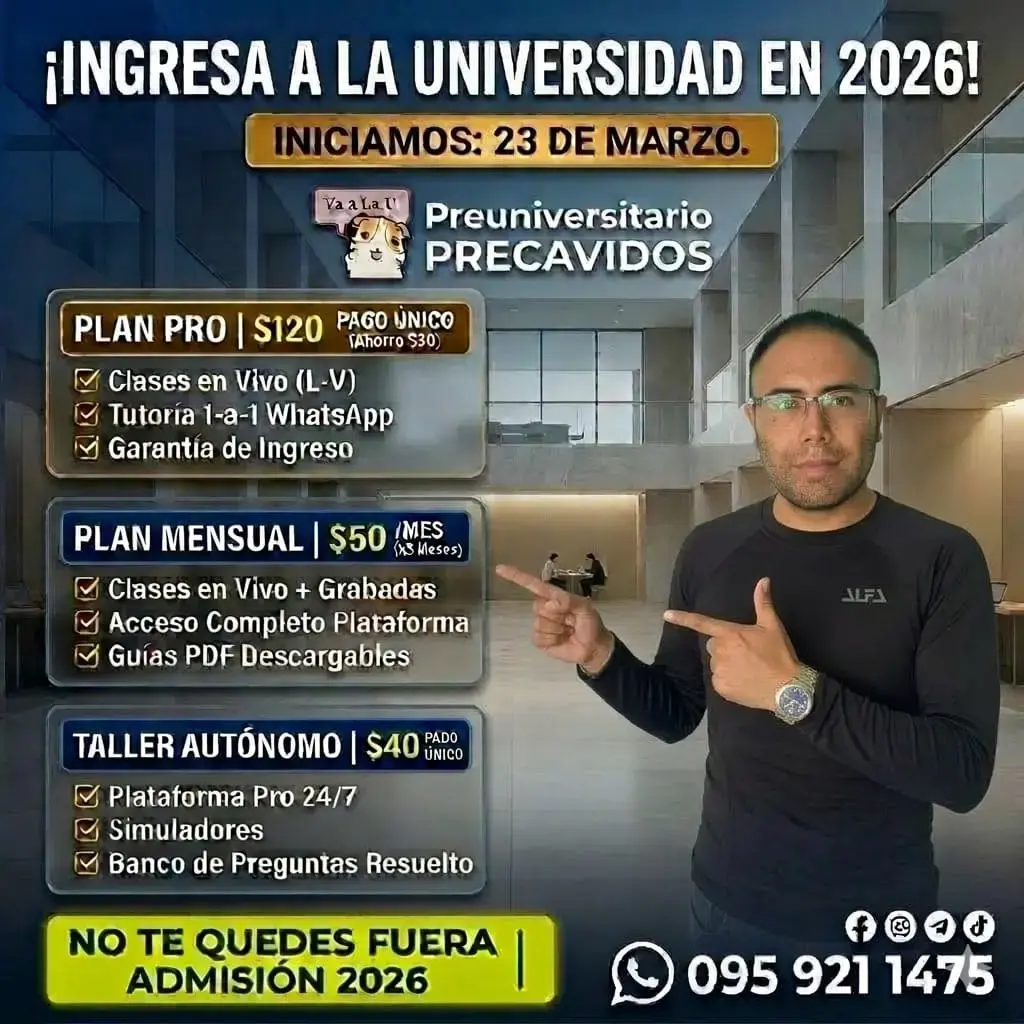 Curso Preuniversitario UNIVERSIDAD ESTATAL DE MILAGRO - Curso Completo